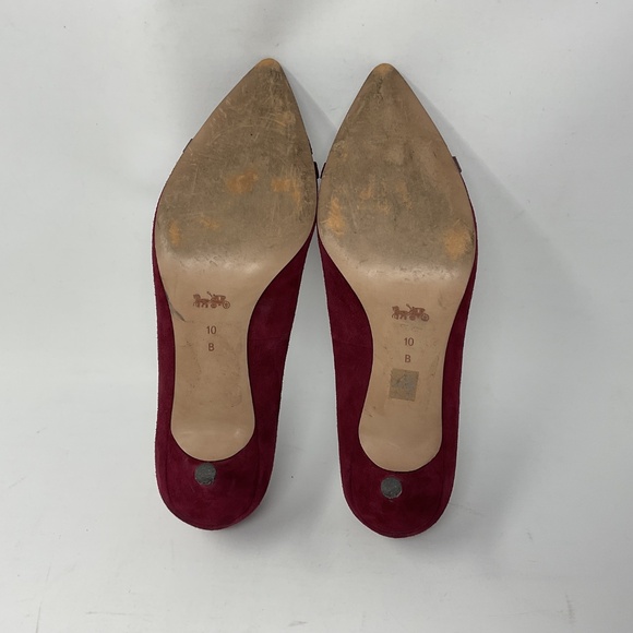 Coach Lauri Two Tone Red Burgandy Heels - Picture 6 of 9